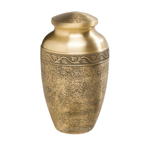 Elegante Urna Funeraria de Latón con Grabado Floral Europeo/Americano para Cenizas Humanas o de Mascotas, Ecológica, Calidad de Exportación - Product Image 2