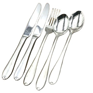 Royal look-Juego de cubiertos de plata y acero inoxidable con mango hecho a mano, conjunto de cubertería de alta calidad para restaurante, boda, hogar y hotel - Product Image 1
