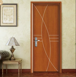 Puerta de Entrada de Madera Compuesta WPC con Aislamiento Acústico e Impermeable, Estilo Moderno de Mediados de Siglo, para Apartamento, Dormitorio, Villa, Hotel, Escuela - Product Image 5