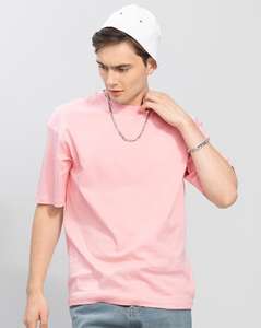 T-shirt à manches courtes pour homme, col rond, coupe classique, couleur unie, jersey tricoté, 100% coton - Product Image 4