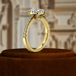 Anillo de Boda Minimalista de Oro Amarillo de 14k, Regalo de Aniversario, Certificado IGI, Diamante Solitario Cultivado en Laboratorio con Corte Princesa de 1.5CT - Product Image 5