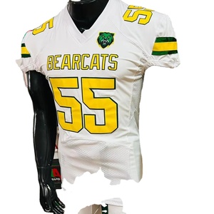 Jersey de fútbol americano bordado de talla grande transpirable estirable almohadilla de sublimación pantalones de manga corta fotos reales videos - Product Image 1