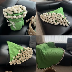 <strong>Crochet</strong> <strong>Blanket</strong> Flower Bouquet, Handmade <strong>Crochet</strong> Rose Bouquet <strong>Blanket</strong>, <strong>for</strong> Her Valentines Gift Mothers Day Gift Wedding Gift - Product Image 6