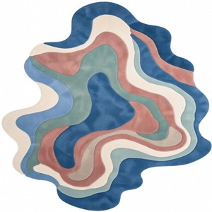 Tapis abstrait en laine, tapis moderne de luxe tufté à la main, tapis design, tapis de luxe pour la maison, pour salon, chambre à coucher, décoration intérieure - Product Image 5