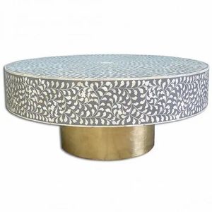 Custom Wholesale Price Bone & Mother of Pearl Inlay Cake Stand Indian Handmade Bone Inlay Cake Stand Floral Cake Stand/Chocolate - Product Image 1