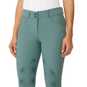 Leggings d'équitation pour femme en promotion, vêtements d'équitation sur mesure, collants de course avec fente en silicone intégrale et poche latérale - Product Image 5