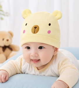 Bonnet Bébé 100% Coton Doux Unisexe 0-3 Mois Confortable Toutes Saisons Usage Quotidien - Product Image 2