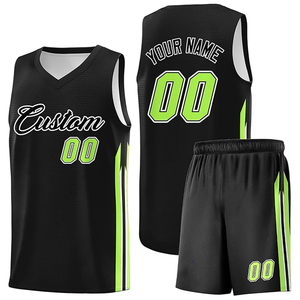 Custom Basketball Uniform Set Logo <b>Name</b> Number <b>Plate</b> Sublimation Printing 3D Embroidery 100% Polyester Sleeveless School College - Product Image 1