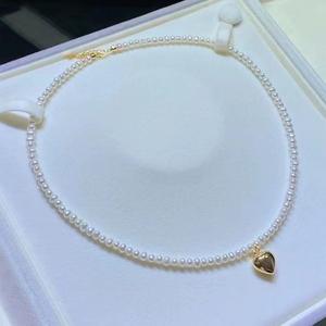 Collar de Perlas de Agua Dulce Estilo Instagram, 4-5mm, Casi Redondas, Diseño Tridimensional Limpio - Product Image 2