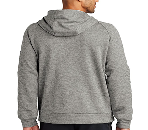 Men's Gray Raglan Sleeve Half Zip Hoodie With Front Pocket And Side Zipper Regular Fit Casual Wear Autumn Style - Product Image 2