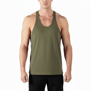 Débardeur stringer durable pour homme 100 % polyester respirant, extensible et flexible pour la musculation et les entraînements intenses - Product Image 3