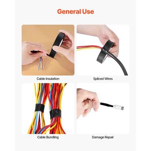 Ruban isolant électrique en PVC à usage général 600V, 10 rouleaux, 3/4 x 66 pieds, ignifuge, étanche, 0 221 F, joint sécurisé - Product Image 6