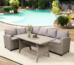 JULEMIND-Mobiliario de exterior moderno de 5 plazas, juego de comedor de mimbre, mobiliario de restaurante de exterior fabricado directamente en Vietnam - Product Image 2