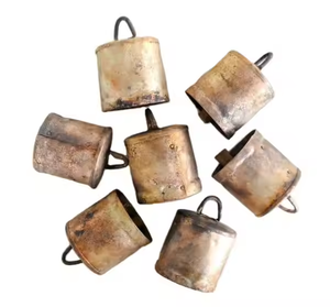 Decoraciones Vintage para el Hogar, Campanas de Vaca Hechas a Mano de Metal Pulido y Chapado en Oro, Modernas y Tradicionales para Exteriores - Product Image 4