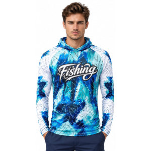 Camisa de Pesca para Hombre UPF 50, Estampada, Manga Larga, Transpirable, Spandex/Poliéster 180g, Secado Rápido, Camisa Deportiva para Exteriores - Product Image 4
