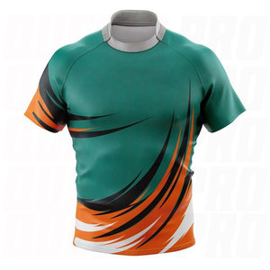 เสื้อรักบี้ฟุตบอลแบบซับลิเมชั่นสำหรับผู้ชาย ชุดทีมแบบกำหนดเอง ระบายอากาศได้ดี ชุดกีฬาแห้งเร็ว แขนสั้น แบบซับลิเมชั่น - Product Image 2