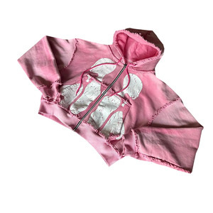 Heavyweight Acid Wash Hoodie oversized zip up hoodie screen print acid washed hoodie <b>men</b> distressed boxy hoodie - Product Image 1