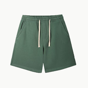 Pantalones Cortos Bermuda de Punto Transpirables de Alta Calidad para Hombre, Cintura Media, con Cordón Ajustable, Logotipo Frontal y Estampado en Relieve - Product Image 3