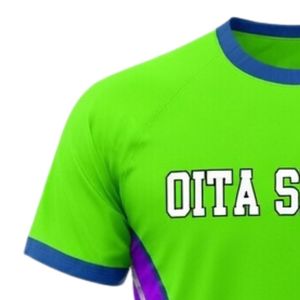 Camiseta de Netball Unisex Verde Neón y Morado, Sublimada, de Poliéster, Manga Corta, Cuello Redondo, Ropa Deportiva, Panel Lateral para Entrenamiento - Product Image 4
