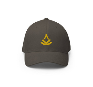 Gorra de Béisbol Personalizada Past Master Blue Lodge con Bordado Dorado, Ajustable, de Sarga de Algodón, Fabricante OEM - Product Image 4