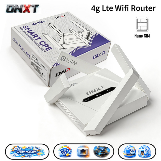 DNXT 4g Lte Sim Card WiFi6 300Mbps Router Wifi WAN/LAN LTE Cat4 2.4GHz Usb Modem Wifi AP Mode Type-C Universal 4g Modem Work Use