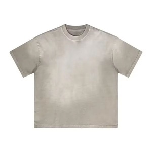 T-shirt pour homme en coton 100% style vintage délavé à l'acide avec logo personnalisé - Product Image 3
