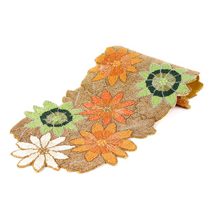 Needlework Embroidery Beaded Table Runner for Tabletop and Kitchen Home Decor Mat Top Quality Product at Very Low Price - Product Image 5