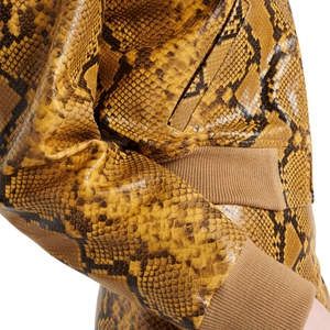 Chaqueta Bomber de Piel de Cabra con Efecto Serpiente Isabel Marant Cerem, Prenda Parisina de Lujo, Chaqueta Bomber de Piel Genuina para Mujer, Invierno - Product Image 4