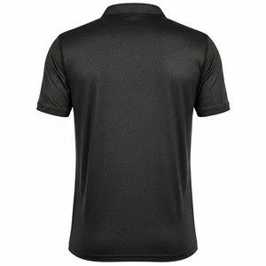 Camiseta de Pickleball para Hombre, Negra, Sólida, Absorbente de Humedad, Manga Corta, Corte Regular, Logotipo Personalizado, 100% Poliéster, Deportiva - Product Image 2