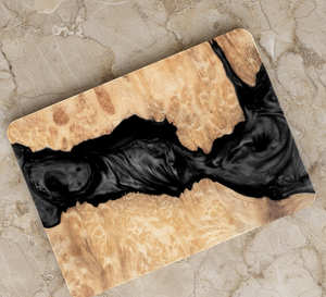 Planche à découper en bois et résine époxy, épaisseur 1,5 cm, résistante au lave-vaisselle, design personnalisé, pour servir le fromage - Product Image 4