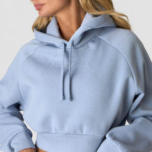 Hoodie court décontracté en tissu extensible doux, confortable et léger, idéal pour le quotidien et les activités sportives - Product Image 4