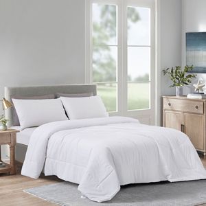 Juego de Edredón de 3 Piezas de Color Sólido, Ropa de Cama Moderna, Juego de Funda de Edredón Acolchada de Poliéster/Algodón, Lavable, 300 Hilos, para Uso en Todas las Estaciones - Product Image 2