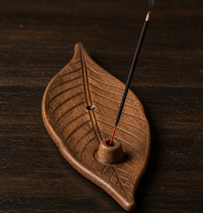 Stylish Hand Carved Wooden Incense Stick Holder Heart Shape Incense Burner Chic Ash Catcher <b>Tray</b> For Offices Home Yoga Accessory - Product Image 2