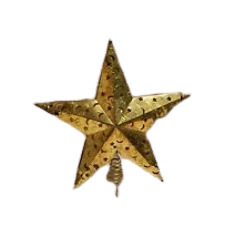 The <b>Metal</b> Wave Antique Brass Finish 6 Inch Luxury Christmas Decorations <b>Snowflake</b> Engraved Metallic Star <b>Ornament</b> - Product Image 6