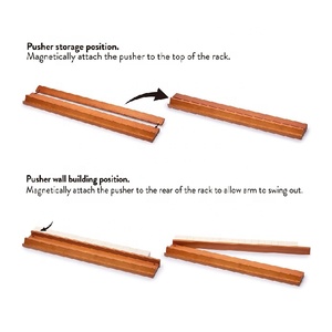 Bastidores de Mahjong Bastidores de juego de Mahjong de madera de pino con empujadores incorporados - Product Image 6