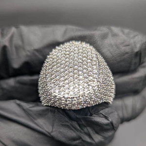 Moissanite Iced Out Dome <b>Ring</b> Luxury Hip Hop Statement Jewelry <b>Mens</b> Fashion <b>Ring</b> - Product Image 6