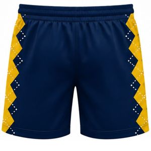 Navy Blue <b>Yellow</b> Sublimation Volleyball <b>Shorts</b> Athletic Team Bottoms Sportswear Competition Uniform Training Apparel Match - Product Image 2