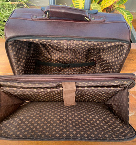 Brown Genuine Leather Small 4 <b>Spinner</b> Wheel <b>Suitcase</b> Full Grain Cowhide Leather Outdoor Travel Luggage Trolley Bag for Unisex - Product Image 6