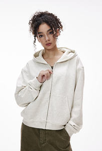 Sweat-shirt à capuche zippé pour femmes et hommes, 300 GSM, doux, manches longues, vêtements de sport décontractés, vêtements de détente, sweat-shirt chaud pour l'extérieur - Product Image 6