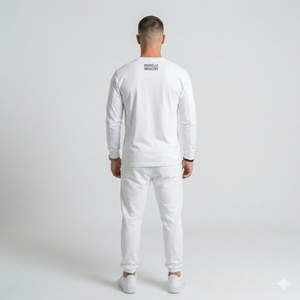 T-shirt à manches longues de haute qualité pour hommes, 100% coton, uni noir, vêtements tendance, t-shirt respirant à col rond à manches longues pour hommes - Product Image 2