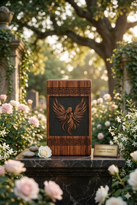 Natural Wood Cremation Urn Decorative Burial Keepsake <b>Box</b> Carved <b>Memorial</b> Urn for Adult Home Shrine. - Product Image 4