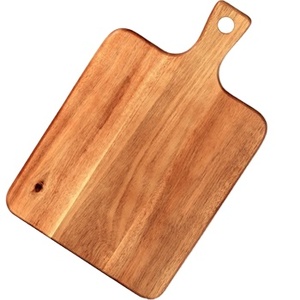 Tabla de cortar de nogal rectangular sostenible de primera calidad y acacia natural con mango cómodo GM Impex Steak Chopping Blocks - Product Image 4
