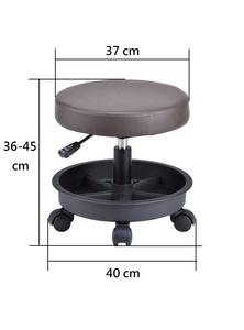 Silla de trabajo industrial monobloque con ruedas - Product Image 2