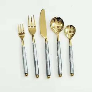 Ensemble de couverts en argent durable, cuillère, couteau et fourchette, pour mariage et fêtes, au meilleur prix - Product Image 1