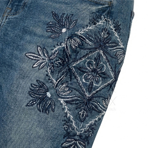 <b>Mens</b> Rhinestone Denim Shorts Cotton Jean Shorts Crystal <b>Studded</b> Streetwear Fashion OEM Process Impex - Product Image 5