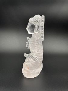 Natural Clear Quartz Buddha <b>Statue</b> 5.25 Inch | Hand Carved Crystal Meditation Idol | Spiritual Home Decor | Wholesale OEM ODM Su - Product Image 5