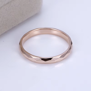 Rose Gold Plated Minimalist Band <b>Ring</b> For Everyday Wear Unisex Style - Product Image 1