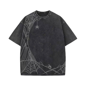 Camiseta de mujer de corte regular, lavado ácido, manga corta, 100% algodón, estilo casual urbano, top de moda con cremallera, apliques y estampado de agujeros. - Product Image 6