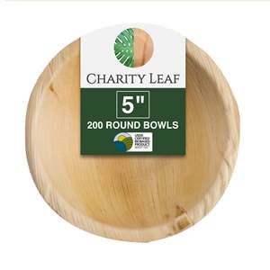 Ciotola Rotonda in Foglia di Palma Naturale da 5 Pollici per Stoviglie e Decorazioni da Tavola - Product Image 6