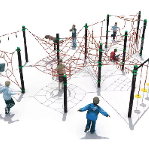 HP-OPR 014 Kids Outdoor Activity Play Architecture with Integrated Slide and Climbing Features for Premium Environments - Product Image 1